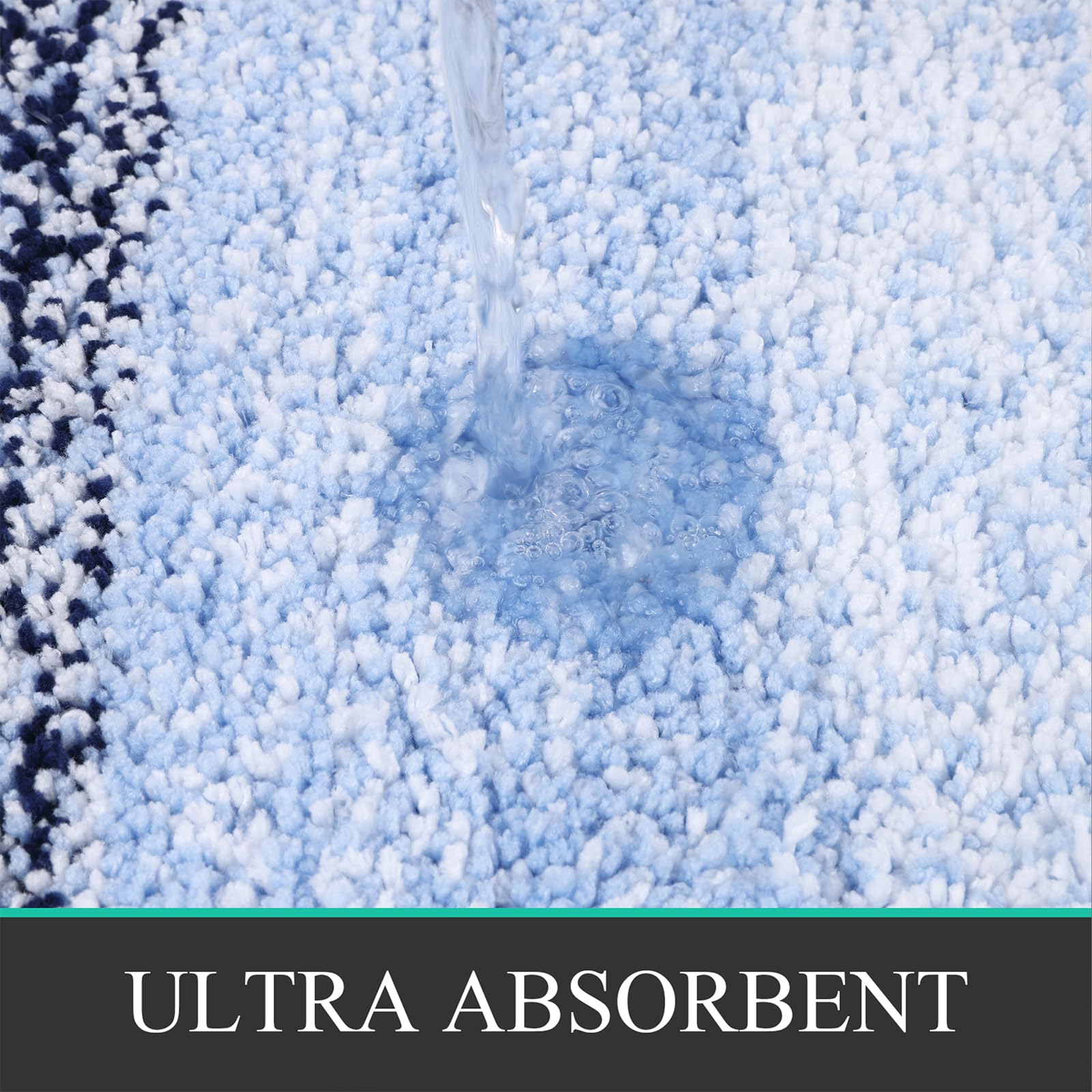 Bsmathom Bath Rug Set 4 Piece With Toilet Lid Cover And Rug Set, Absorbent Bath Rugs Non Slip Washable, Soft Shaggy Machine Wash